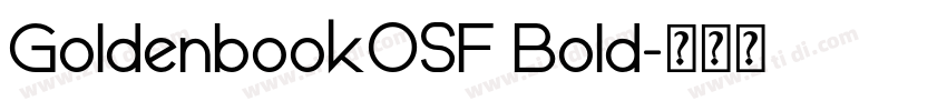 GoldenbookOSF Bold字体转换